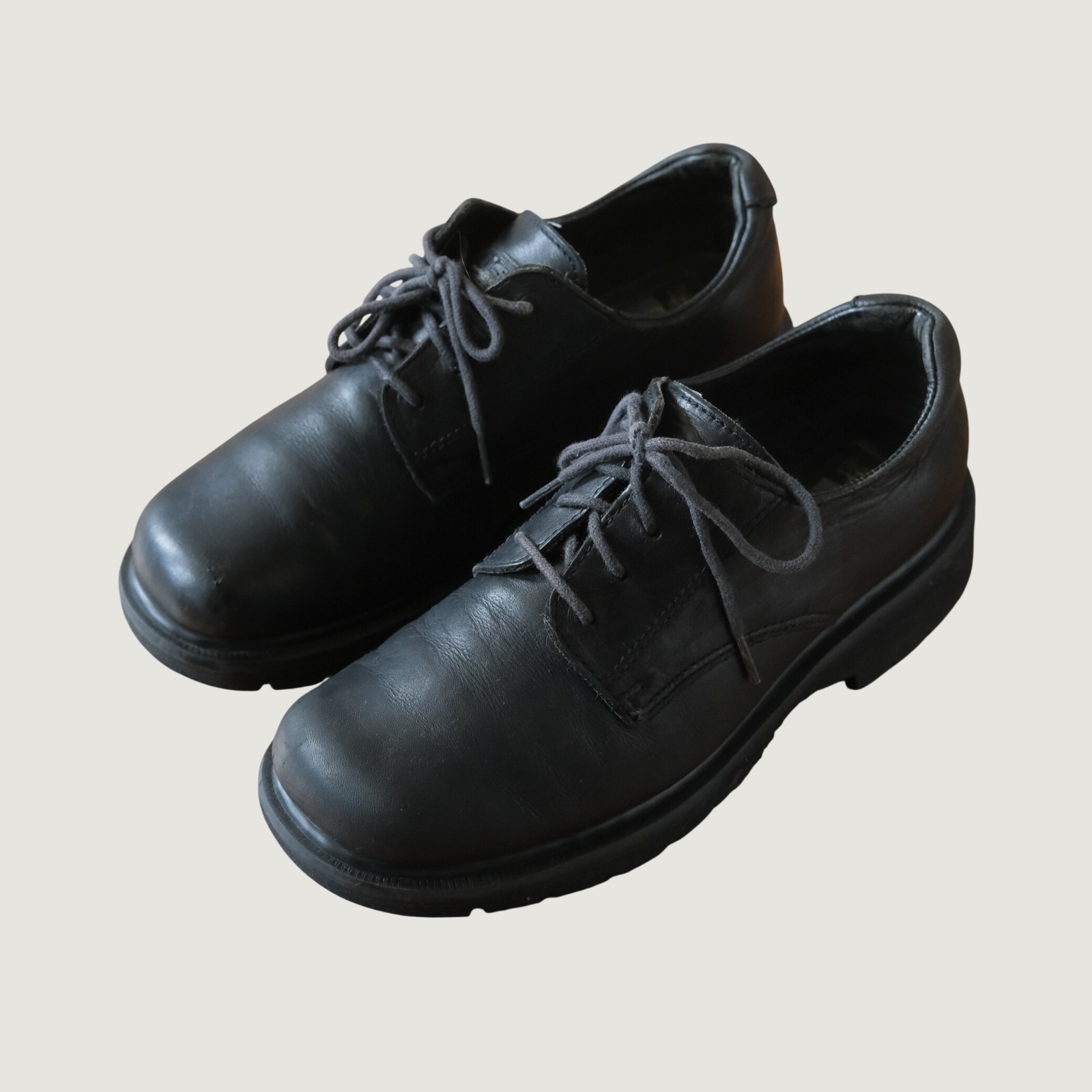 Dr Martens Oxford Womens Black Leather Chunky Made In England 7